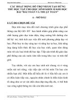 skkn các hoạt động hỗ trợ nhằm tạo hứng thú học tập cho học sinh khối 10 khi học bài “bài toán và thuật toán