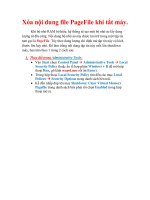 Thủ thuật Windows XP: Xóa nội dung file PageFile khi tắt máy.Khi bộ nhớ RAM bị thiếu, hệ thống sẽ pptx