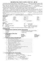 ĐỀ KIỂM TRA CHẤT LƯỢNG ANH VĂN – ĐỀ 18 pdf