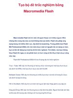 Tạo bộ đề trắc nghiệm bằng Macromedia Flash ppt