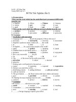 Ðề Thi Trắc Nghiệm (lần 2) potx