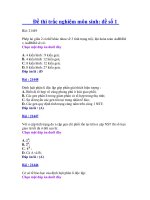 Đề thi trắc nghiệm môn sinh: đề số 1 docx