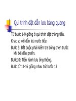 Bài giảng THÔNG TiỂU DẪN LƯU NƯỚC TiỂU RỬA BÀNG QUANG part 8 doc