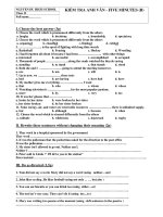 KIỂM TRA ANH VĂN - FIVE MINUTES (B) pot