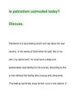 Is patriotism outmoded today? ppsx