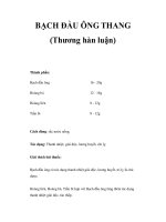 BẠCH ĐẦU ÔNG THANG (Thương hàn luận) docx