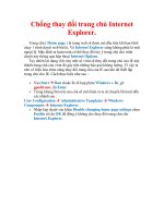 Thủ thuật Windows XP: Chống thay đổi trang chủ Internet Explorer ppt