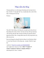 HƯỚNG DẪN LÀM BLOG_NHẠC NỀN CHO BLOG pps