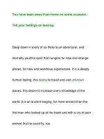 You have been away from home on some occasion pdf