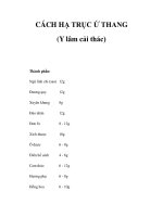 CÁCH HẠ TRỤC Ứ THANG (Y lâm cải thác) ppt