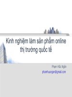 Kinh nghiệm làm sản phẩm online thị trường quốc tế