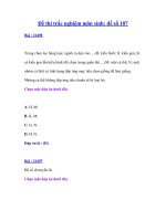 Đề thi trắc nghiệm môn sinh: đề số 107 doc