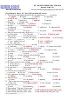 KỲ THI TỐT NGHIỆP THPT NĂM 2010 Môn thi: ANH VĂN pptx