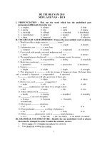 ĐỀ THI HKI NĂM 2011 MÔN: ANH VĂN – ĐỀ 8 ppsx