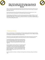 Giáo trình phân tích khả năng ứng dụng hệ thống lưu trữ thông tin về cấu hình và vị trí server p1 pps