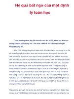 Hệ quả bất ngờ của một định lý toán học docx