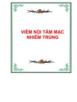 VIÊM NỘI TÂM MẠC NHIỄM TRÙNG docx