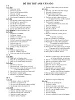 ĐỀ THI THỬ ANH VĂN SỐ 3 ppt