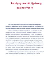 Tác dụng của bài tập trong dạy học Vật lý potx
