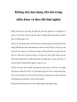 Không nên lạm dụng siêu âm trong chẩn đoán và theo dõi thai nghén pps