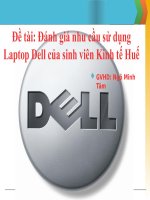 Đánh giá nhu cầu sử dụng laptop dell của sinh viên kinh tế huế
