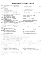 ÔN TẬP CUỐI NĂM MÔN VẬT LÝ potx