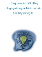 Đã quá muộn để lo lắng rằng người ngoài hành tinh sẽ tìm thấy chúng ta pdf