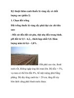 Kỹ thuật thâm canh thuốc lá vàng sấy có chất lượng cao (phần 2) potx