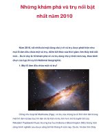 Những khám phá vũ trụ nổi bật nhất năm 2010 ppt