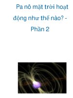Pa nô mặt trời hoạt động như thế nào? Phần 2 doc