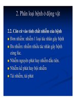 Bệnh học thủy sản : ĐỊNH NGHĨA, ĐẶC ĐIỂM VÀ PHÂN LOẠI BỆNH Ở ĐỘNG VẬT part 2 pptx