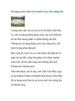 Sử dụng nước thải từ ao nuôi cá tra cho ruộng lúa ppsx