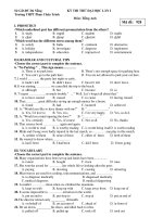 KỲ THI THỬ ĐẠI HỌC LẦN I Môn: Tiếng Anh Mã đề: 928 pps