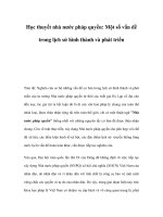 Học thuyết nhà nước pháp quyền: Một số vấn đề trong lịch sử hình thành và phát triển doc