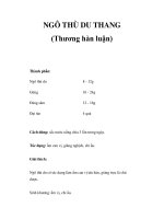 NGÔ THÙ DU THANG (Thương hàn luận) potx
