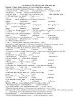 ĐỀ THI MẪU ÔN THI TN-THPT NĂM 2011 – ĐỀ 6 pps