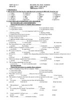 ĐỀ KIỂM TRA TRẮC NGHIỆM MÔN: TIẾNG ANH LỚP 12 - Đề lần hai pps