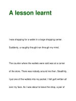 A lesson learnt docx