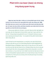 Phát triển của laser (laze) và những ứng dụng quan trọng potx
