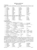 KIỂM TRA CUỐI NĂM 2011 MÔN: ANH VĂN ppsx