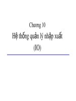 GIÁO TRÌNH HỆ ĐIỀU HÀNH_CHƯƠNG 10 potx