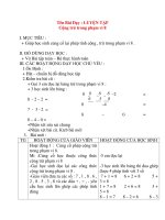 Giáo án lớp 1 môn Toán: Tên Bài Dạy : LUYỆN TẬP Cộng trừ trong phạm vi 8 ppsx