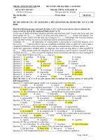 ĐỀ LUYỆN THI ĐẠI HỌC, CAO ĐẲNG Môn thi: TIẾNG ANH - ĐỀ LUYỆN THI SỐ 5 pdf
