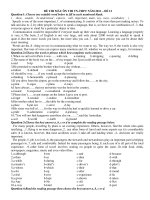 ĐỀ THI MẪU ÔN THI TN-THPT NĂM 2011 – ĐỀ 12 potx