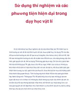 Sử dụng thí nghiệm và các phương tiện hiện đại trong dạy học vật lí ppsx