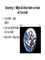 Bài giảng ĐỊA CHẤT CÔNG TRÌNH - Chương 1 pptx