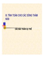 Bài giảng ĐỊA CHẤT CÔNG TRÌNH - Chương 3 Tính toán cho dòng thấm NDĐ pdf