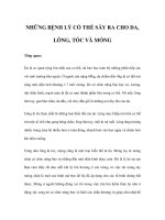 NHỮNG BỆNH LÝ CÓ THỂ SẪY RA CHO DA, LÔNG, TÓC VÀ MÓNG pdf