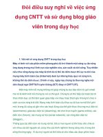 Đôi điều suy nghĩ về việc ứng dụng CNTT và sử dụng blog giáo viên trong dạy học ppsx