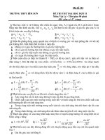 ĐỀ THI THỬ ĐẠI HỌC ĐỢT II Môn: Vật Lý - Mã đề 101 ppsx
